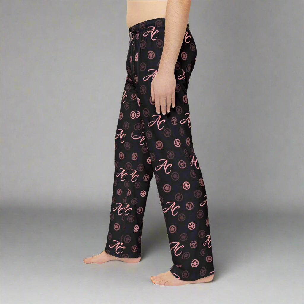 AC Wheel Monogram Pajama Pants (Pink & Black)