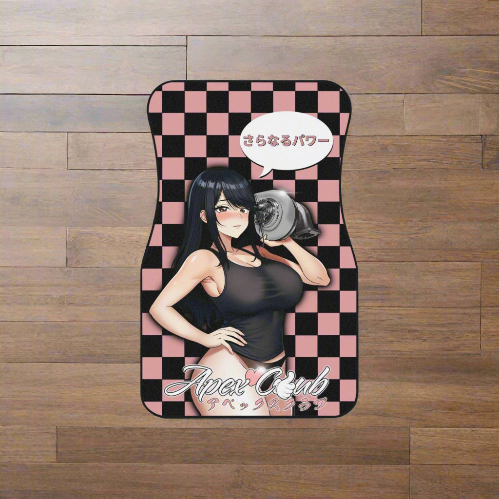 さらなるパワー 'More Power!' Checkered Car Mats